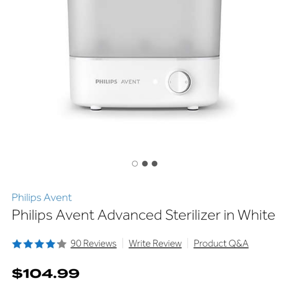Philips Avent Advanced Sterilizer in White